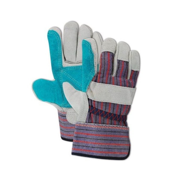 Magid Leather Palm Gloves, Wing Thumb, Gray, Large, 12 PK TB255EDP - main